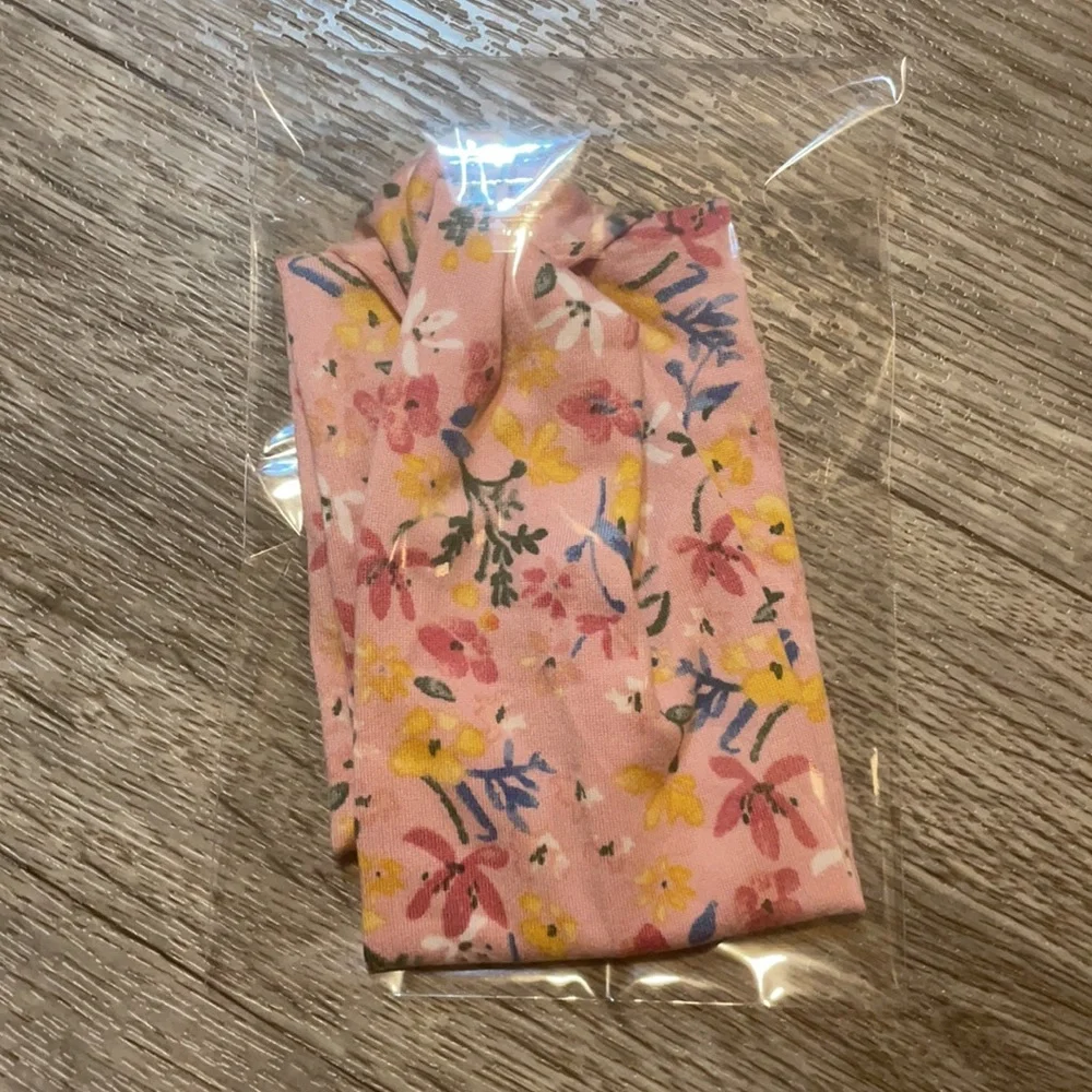 Watercolor Spring Floral Wide Twisted Headband NEW